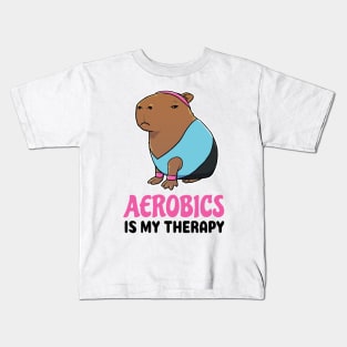 Aerobics is my therapy Capybara Kids T-Shirt